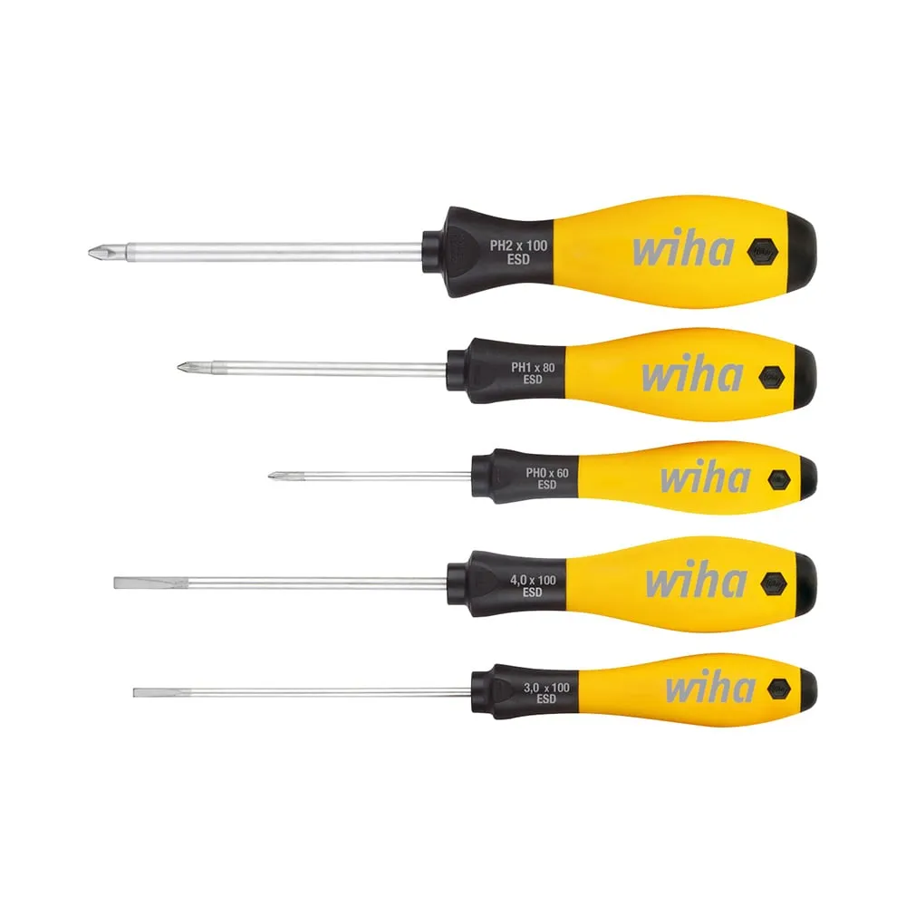 3-5899-01 ESD Antistatic Screwdriver Set Soft Finish(R) 5 Set 302ESDHK501