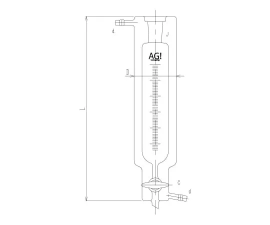 62-2109-80 Separator Glass Cock with Full Jacket 3616-100-3L