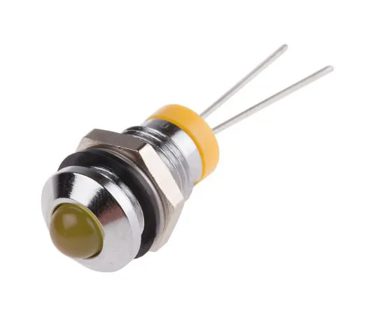63-4585-54 RS PRO Yellow Indicator, 2 V dc, 8mm Mounting Hole Size, Lead Pins Termination, IP67 205-325