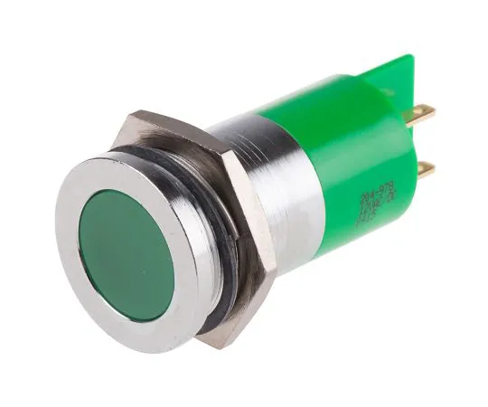 63-4585-42 RS PRO Green Indicator, 12 V, 22mm Mounting Hole Size, Solder Tab Termination 204-978