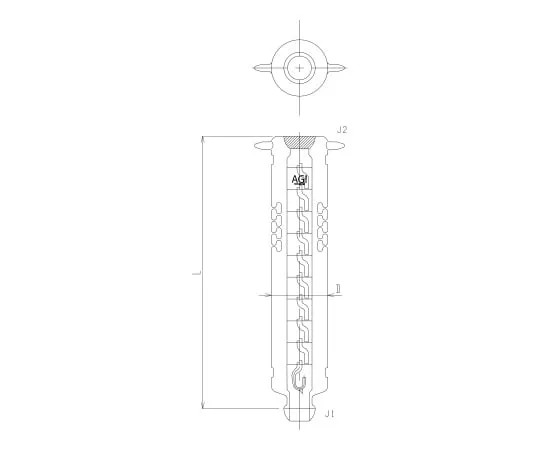 62-2107-83 Distillation Column Jacket Type No Plating 3504-2510-B