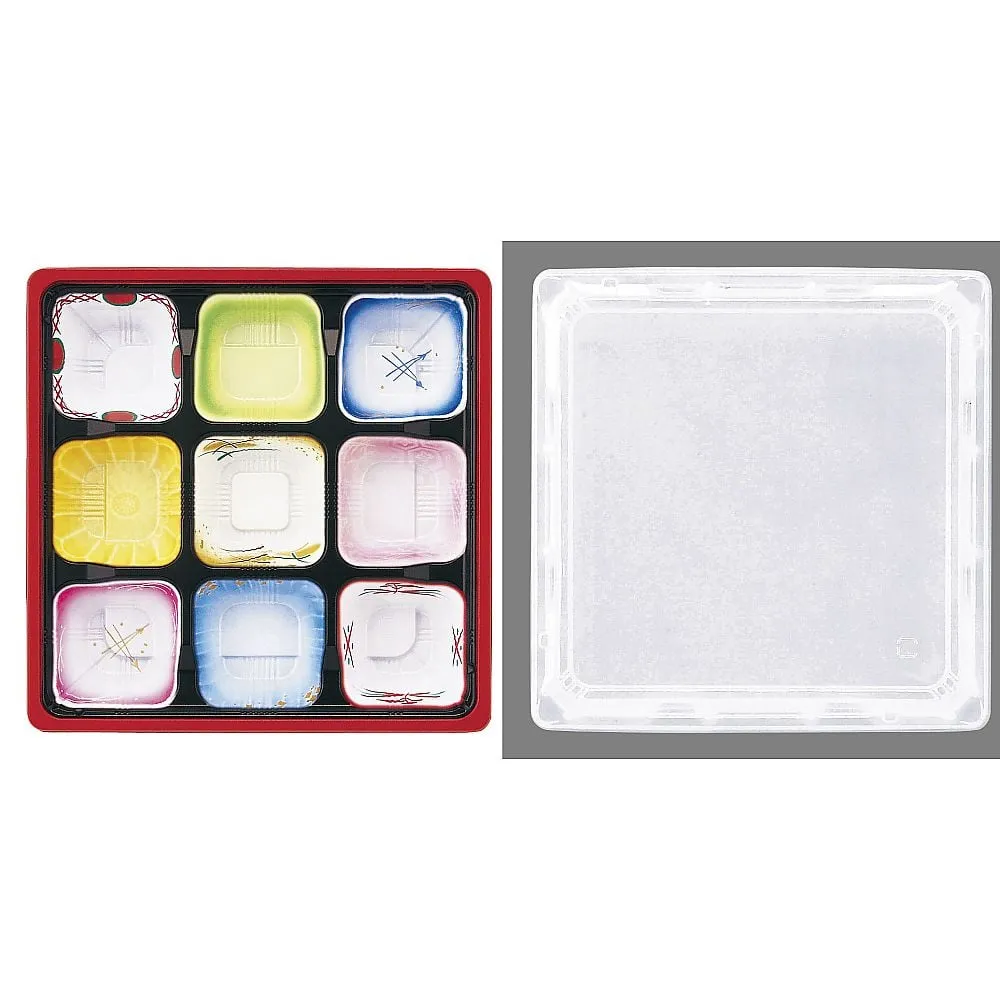 62-6652-35 One-Way Heat-Resistant Bento Container (Lid Included, 50 Sets) T-80-E