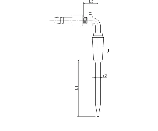 65-2345-98 Capillary Curved Tube Water Connector 15/25 3387-1L-W