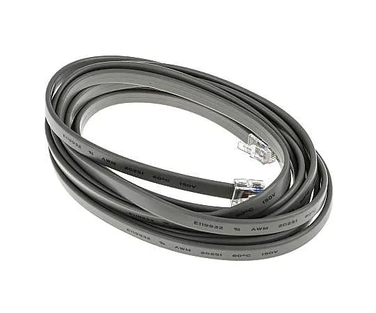 63-4624-89 RS PRO Grey 3m Telephone Extension Cable Male RJ12 Male RJ12 PVC 446-664