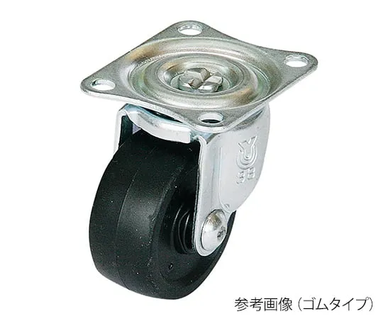 3-9499-01 Swivel caster plate type Light Weight (Material:Rubber)(Model No.G-38R)(Product code:30103140) G-38R