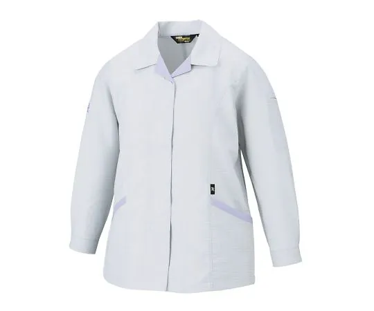 3-718-01 High Antistatic Jacket (Front Zipper) Silver S 80405-036-S