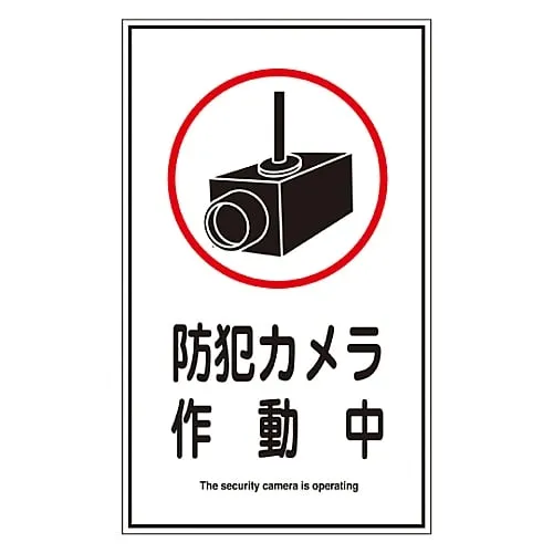61-3399-08 Rectangular General Sign, Sign, Sticker Sign Security Camera Operating Sticker 123 47123