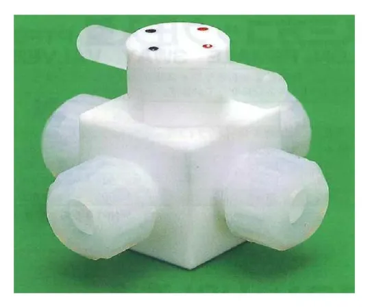 62-7083-63　［Discontinued］USL-PTFE Cleaning 4-Way Cock Pressing Type 6φ 00U-161-01　00U-161-01