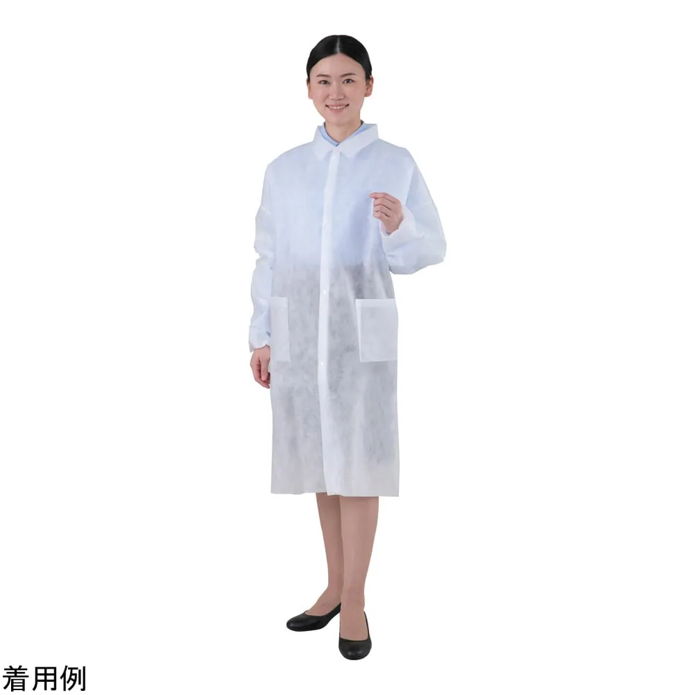 4-4982-01 Disposable white coat (buttoned) 98 cm SN304-M