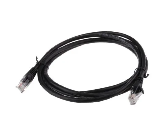 63-4646-03 RS PRO Black PVC Cat5e Cable U/UTP, 2m Male RJ45/Male RJ45 Terminated 557-519