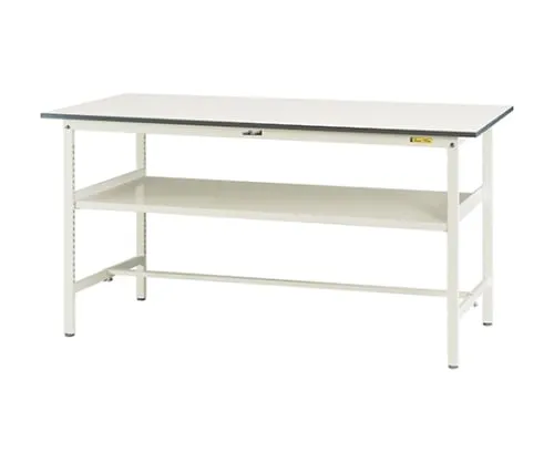 61-3743-91 Work Table 150 Series with Fixed Intermediate Shelf H950mm SUPH-660F-WW