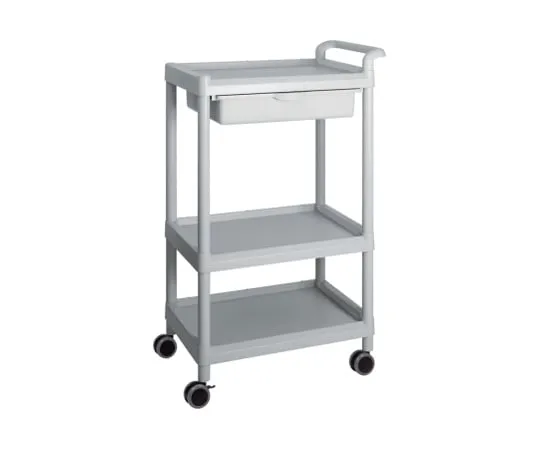 3-6643-04 Mobile Easy Cart (Tall Type/Wide 32) Gray 3 Stages Wiith Drawer ME32D