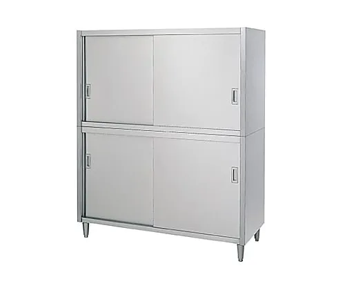 61-0012-66 Cabinet (Stainless Steel (SUS430), 2 Stages Type, Upper And Lower Stainless Steel Door Specification) 600 x 450 x 1800 C-6045
