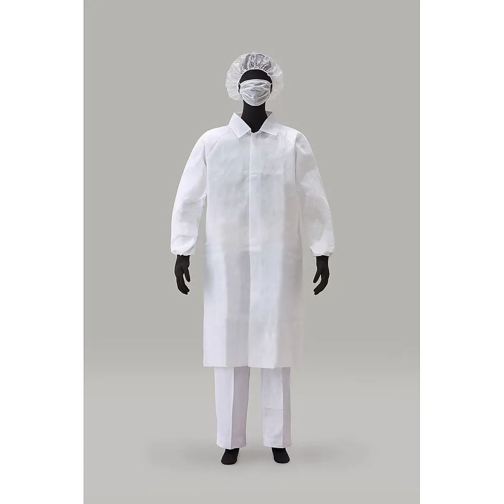 61-0002-41 AZ CLEAN(R) 1302 White Coat 3 Piece Set (Hook-And-Loop Fastener) M AZCLEAN1302-M