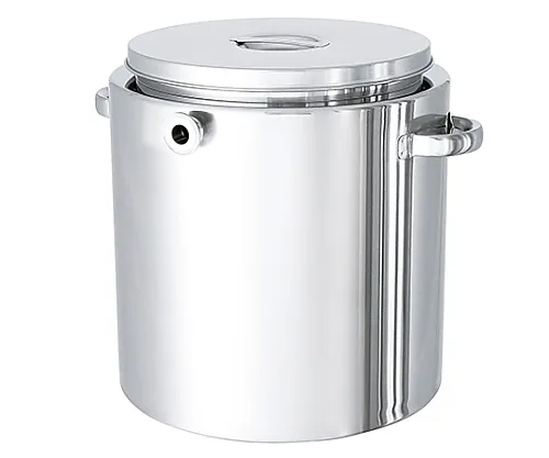 61-0750-61 Flat Bottom Type Stainless Steel Jacket Container with Stock Lid 10L ST-J-24
