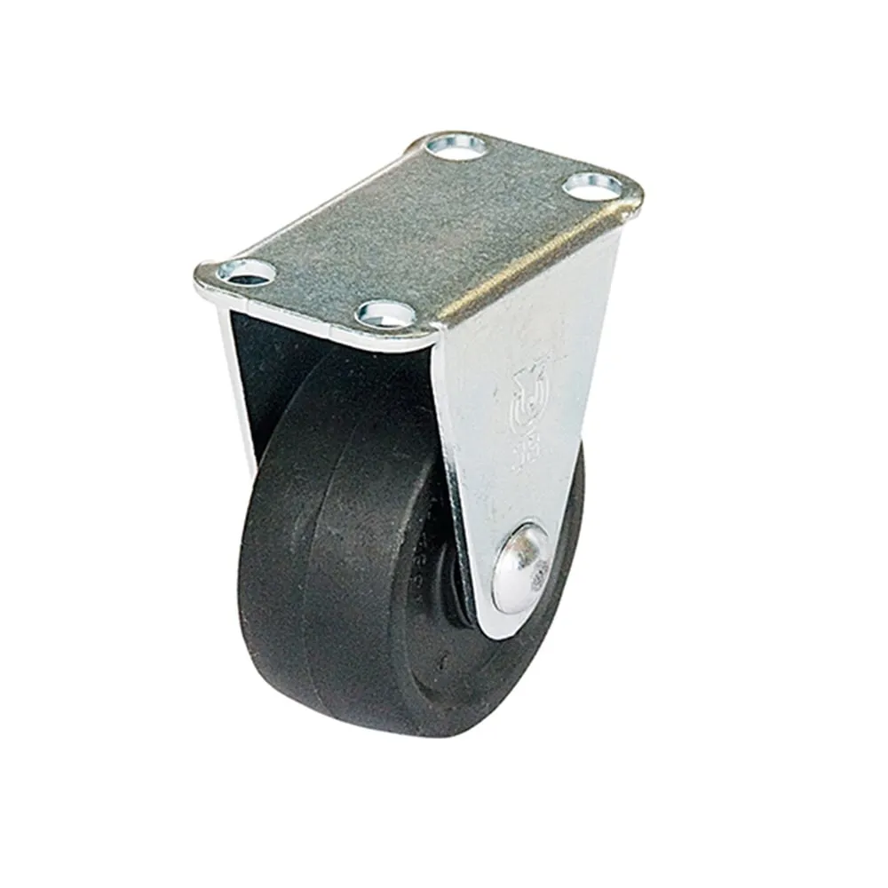 3-9501-01 Fixed caster plate type Light Weight (Material:Rubber)(Model No.GR-38R)(Product code:30203140) GR-38R