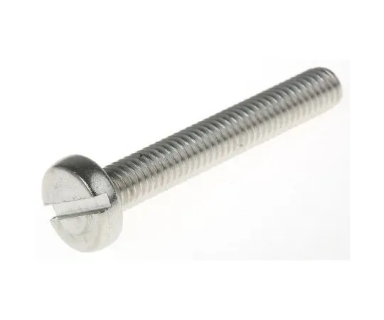 63-4566-02 RS PRO, M6 Pan Head, 40mm Stainless Steel Slot A2 304 Plain 130-707