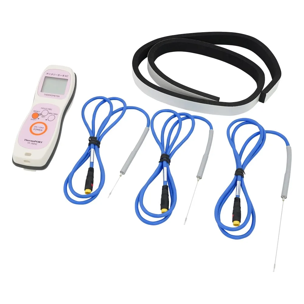 4-4525-01 High-speed response digital central thermometer (with calibration function) main unit + 3 types of sensors TP-150VC-F