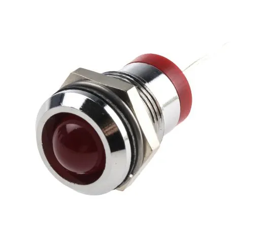 63-4587-56 RS PRO Red Indicator, 2 V dc, 12mm Mounting Hole Size, Lead Pins Termination 211-954