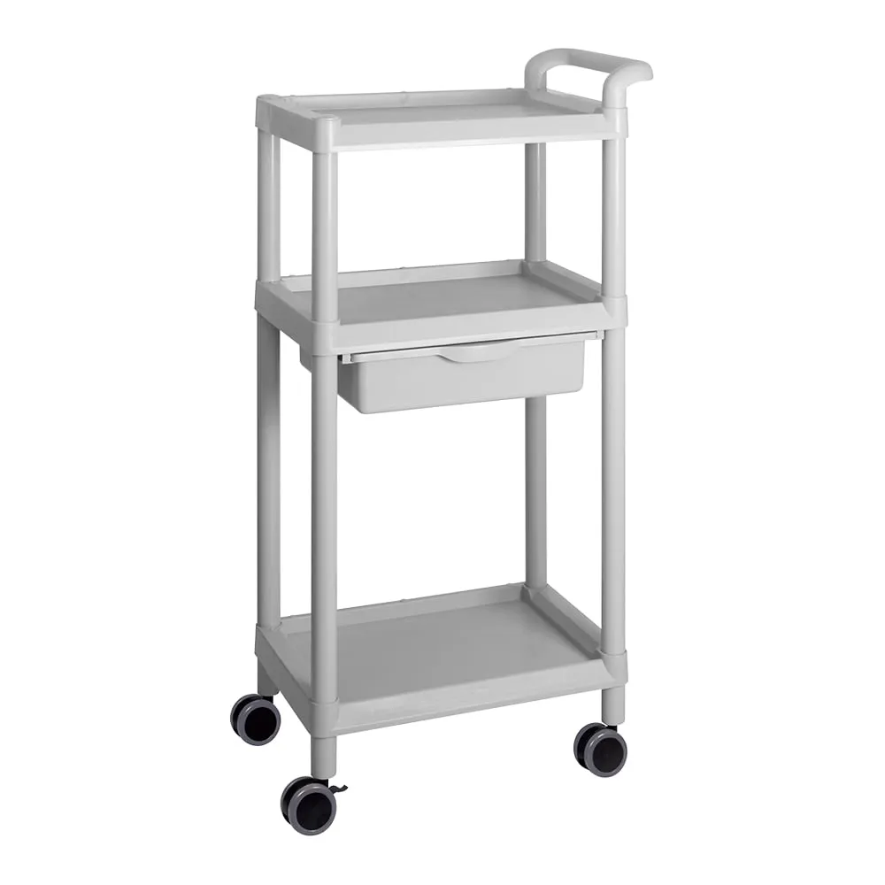 3-6641-02 Mobile Easy Cart (Tall Type/Regular 31) Gray 3 Sages Wiith Drawer ME31B