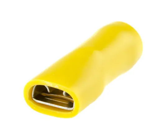 63-4641-60 RS PRO Yellow Insulated Spade Connector, 6.3 x 0.8mm Tab Size, 2.5mm² to 6mm² 534-553