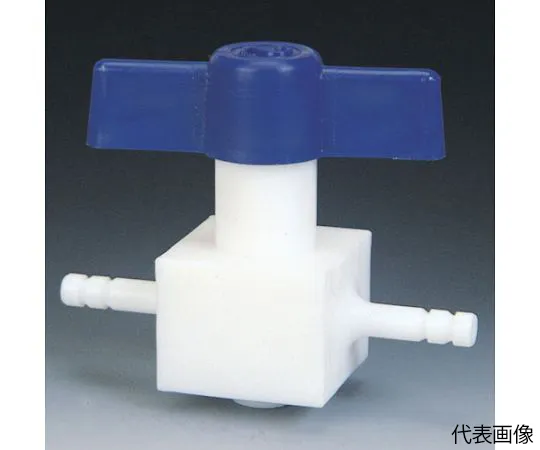 65-2061-08 Tube Joint (Fluororesin) Two-Way Stopcock Bamboo Neck Outer Diameter 4.5φ NR1100-001