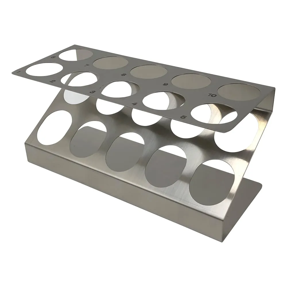 3-637-01 Centrifuge Tube Stand Z Type (Engraved) For 10 Pieces -