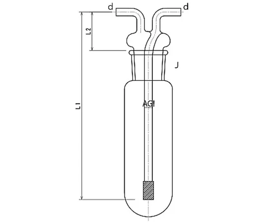64-9048-70 Gas-Washing Bottle Cylindrical 25 mL Φ7 4120-25