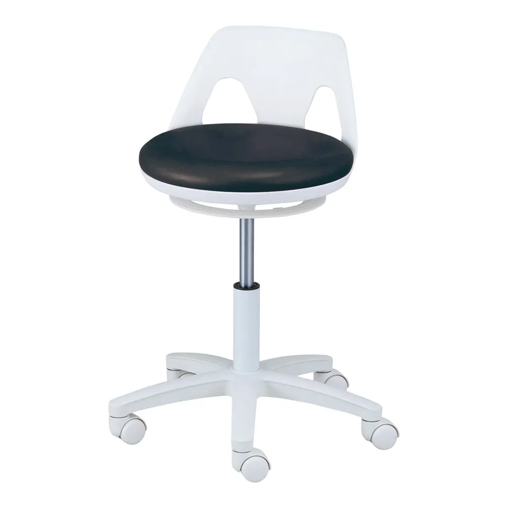 4-5709-01 High Type Chair Wide Type (Antibacterial/Antifouling) Without Foot Ring SI-BK-W