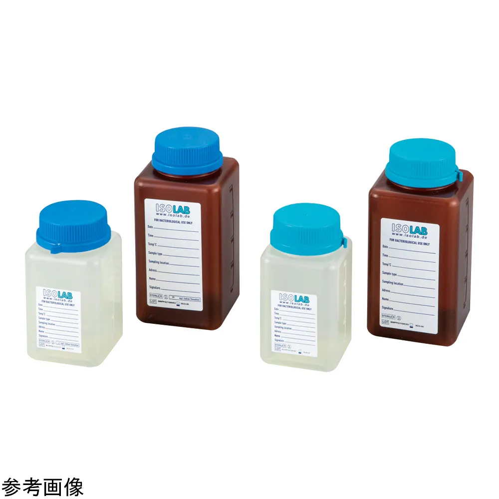 4-4781-01 Sterile PP Square Water Sampling Bottle, Transparent, 125 mL, Hypo Pack, 130 Pieces 061.27.125