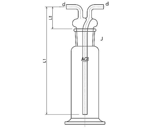 61-3630-03 Nozzle Type Gas-Washing Bottle 1000mL 4100-1000
