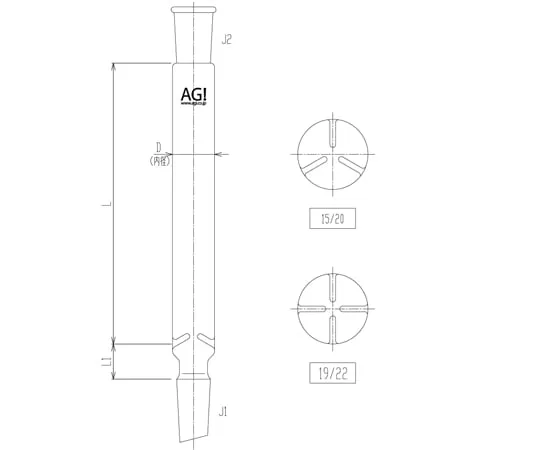 65-1838-60 Semi-Micro Simple Packed Column 100 mm φ 15 mm 3510-15-100-1M