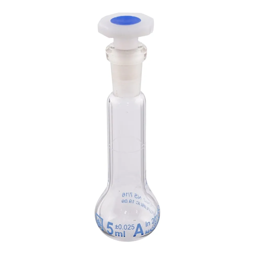 3-6958-01-20 Volumetric Flask with Resin Plug 5mL with Calibration Certificate 632 431 622 018