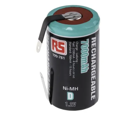 63-4584-41 RS PRO NiMH Rechargeable D Battery, 7Ah 199-781