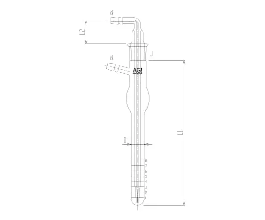 62-2117-56 Small Gas Absorption Tube 4232-8
