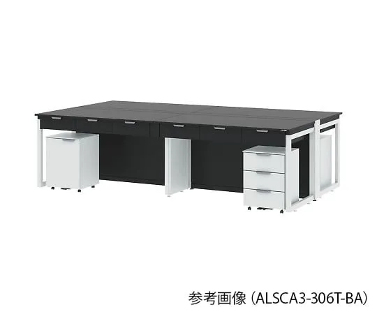4-3378-01 Central Laboratory Table (Steel Type) with Cart Unit 1200 x 1650 x 850 mm ALSCA3-126T-BA