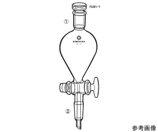 64-1067-92 Connected separatory funnel (Hertzian type) FU81-1-1