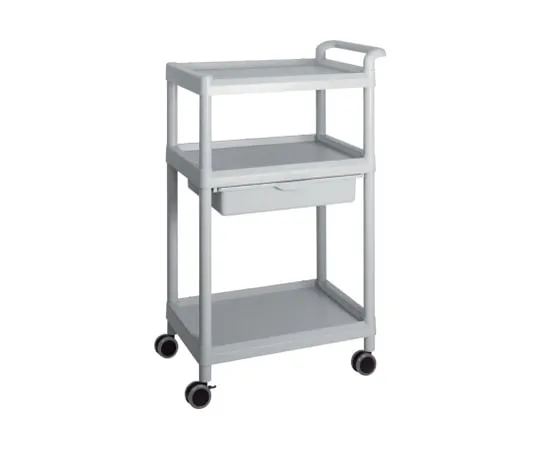 3-6643-02 Mobile Easy Cart (Tall Type/Wide 32) Gray 3 Stages Wiith Drawer ME32B
