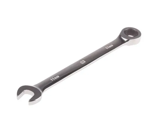 63-4633-43 RS PRO Metric 11 mm Chrome Combination Ratchet Spanner 487-028