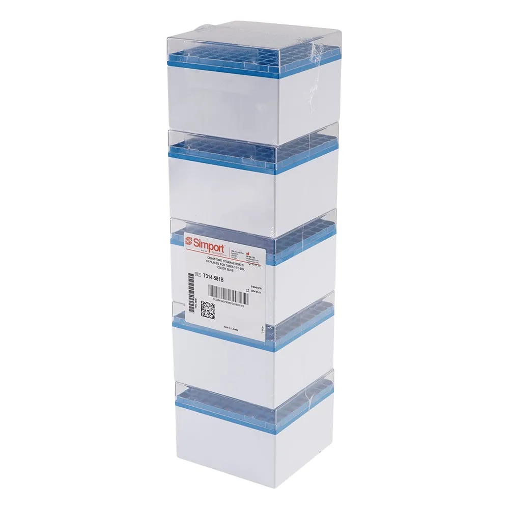 3-8639-01 Cryostorage Box Cryostore (TM) Blue 5 Pieces T314-581B