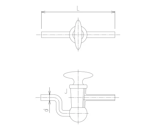 62-2090-74　［Discontinued］High Vacuum Tap Z Type II　2202-158