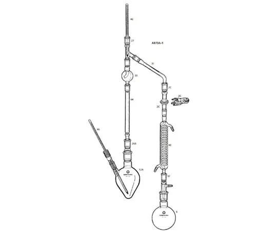 64-1065-20 Ball filling fractional distillation tube device AB73A-1-1