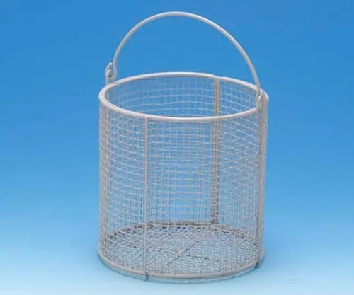 61-4387-65 ETFE Coating Round Cleaning Basket 150φx150 F-3202-01
