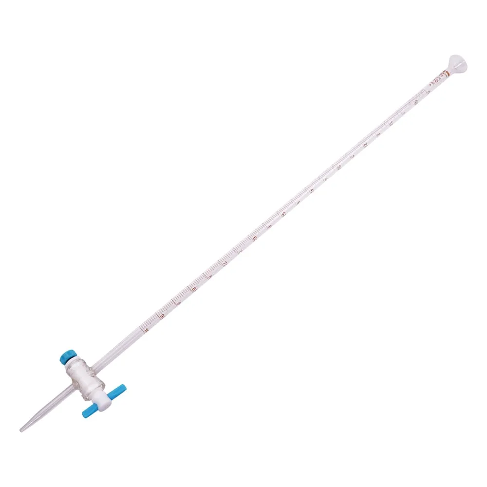 4-557-01-20 Wide Mouth Burette (with PTFE Cock) 10 mL, with Calibration Certificate BPS10