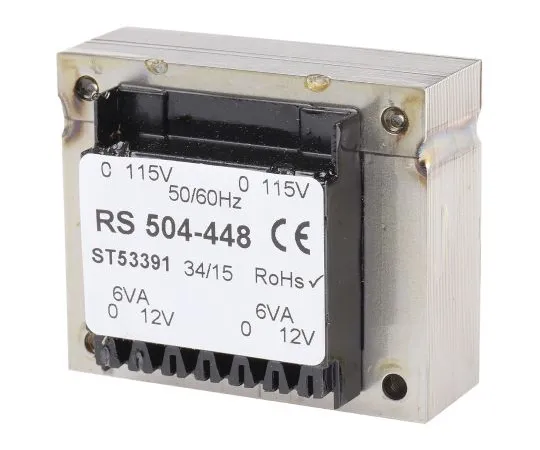 63-4636-64 12V ac 2 Output Through Hole PCB Transformer, 12VA 504-448