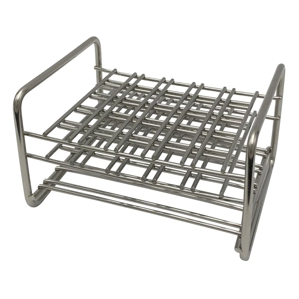 2-9502-01 Stainless Steel Test Tube Stand Array: 5 x 5 Size: Square Hole 11mm 1025M