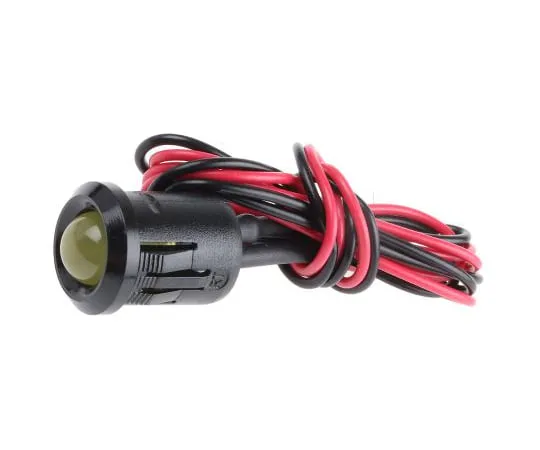 63-4586-69 RS PRO Yellow Indicator, 24 V dc, 12mm Mounting Hole Size, Lead Wires Termination 209-153
