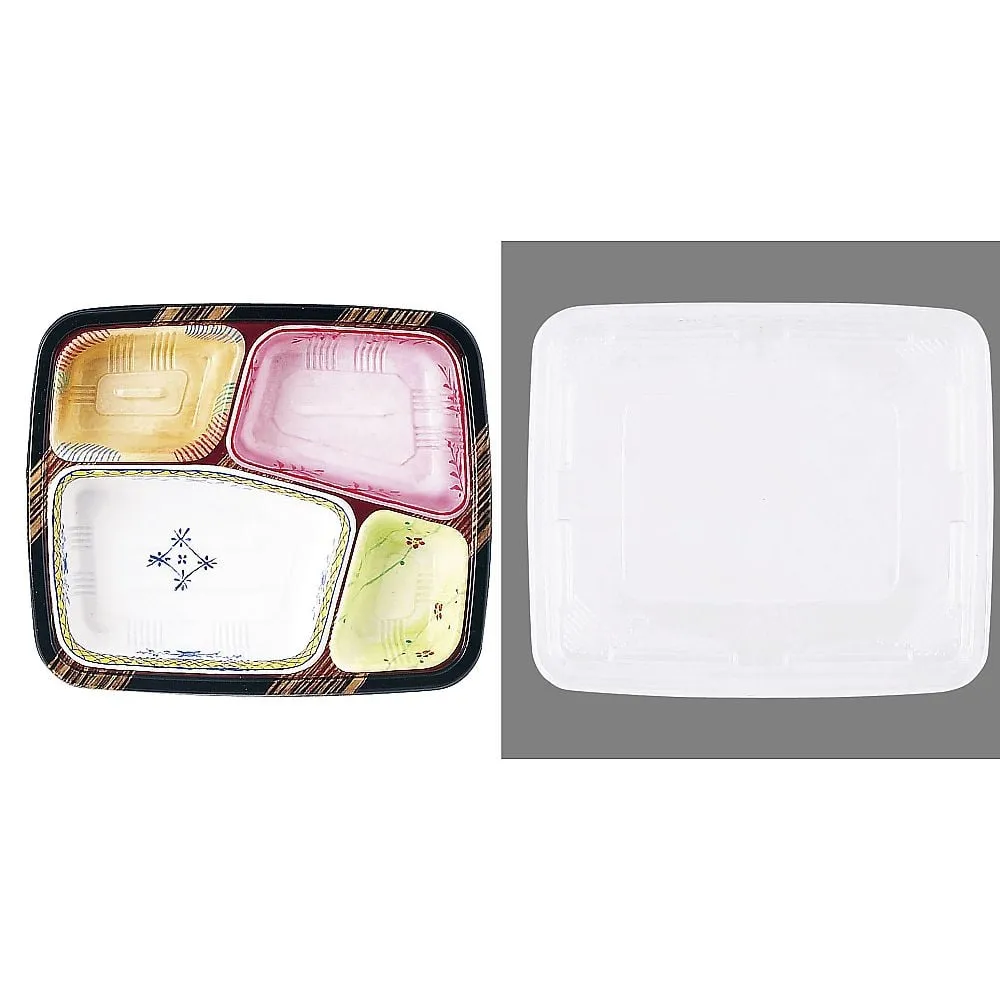62-6652-32 One-Way Heat-Resistant Bento Container Brushed (Lid Included, 50 Set) T-25