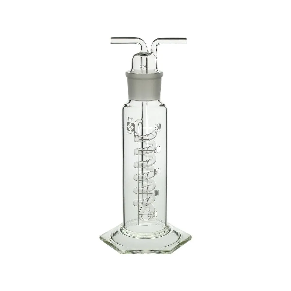 61-4424-59 Gas Cleaning Bottle Standard Ground Joint, Walter Type 250mL 014610-250