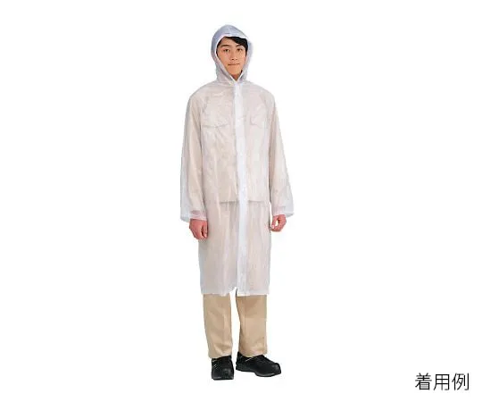 3-9376-01 Pocket Coat Clear 80cm 1222-90-80